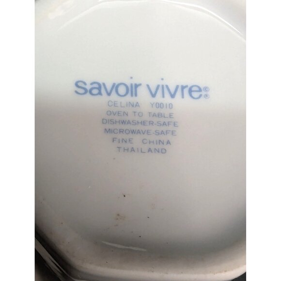 Vintage Savoir Vivre Celina Y0010 Octagonal 6 Oz Teacup with Saucer Set of 2 - Picture 9 of 9